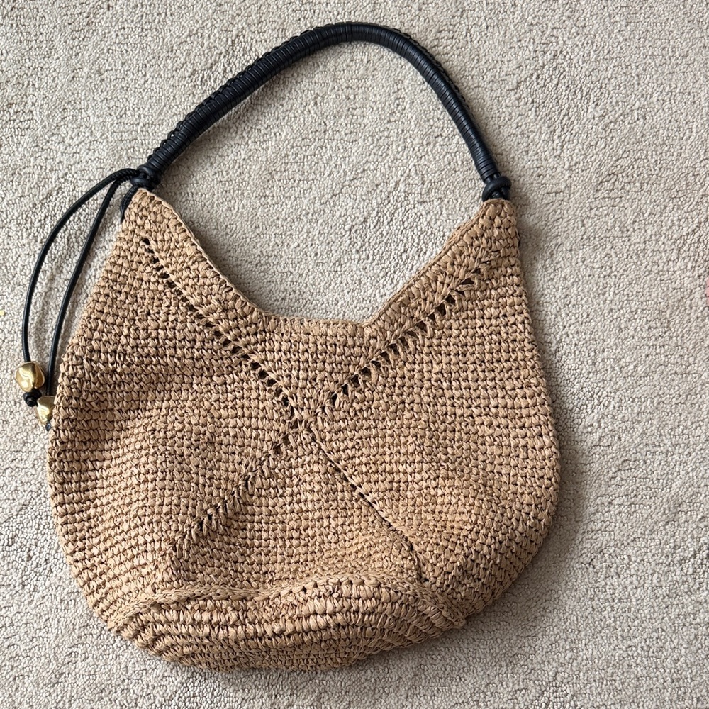 Madewell Tan Crochet/Woven Bag